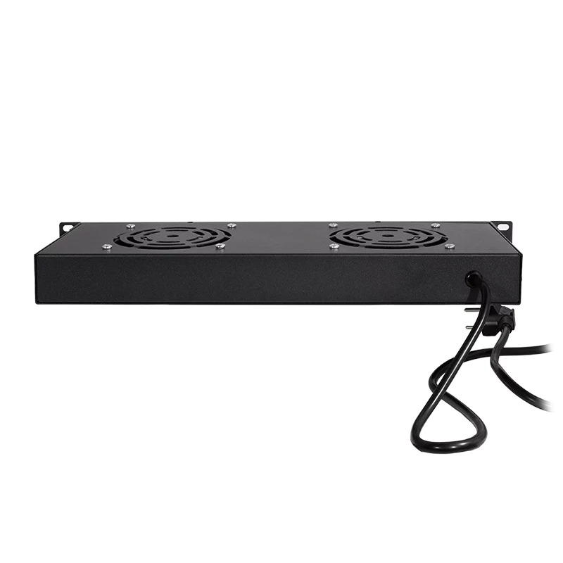 LogiLink FAU102B 19″ fan unit, 2 fans, with switch, 1U, black