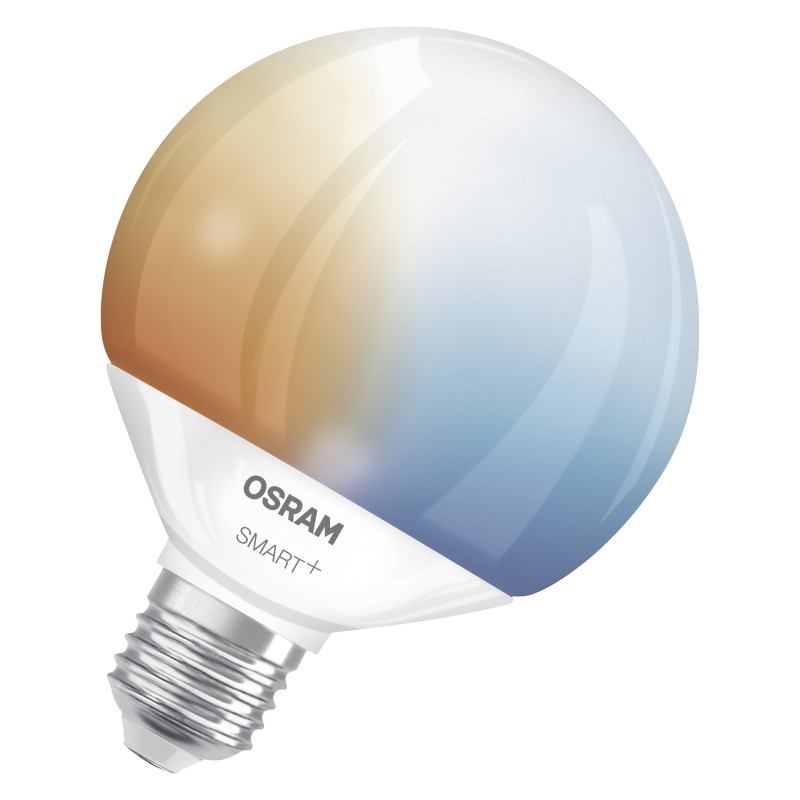 Osram Smart+ Matter Globe 95 100 827 865 TW smart bulb, E27, 14 W, tunable white, Wi-Fi