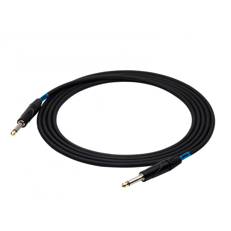 SSQ JMPJMP6 SS-1450 audio cable, mono jack to mono jack, 6 m, black