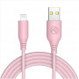 Tellur Silicone USB to Lightning Cable, 3A, 1 m, pink