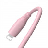 Tellur Silicone USB to Lightning Cable, 3A, 1 m, pink
