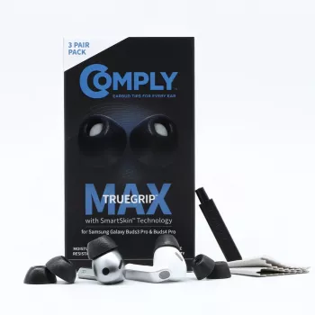 Comply MAX earphone tips for Galaxy Buds3 Pro, black, small (S)