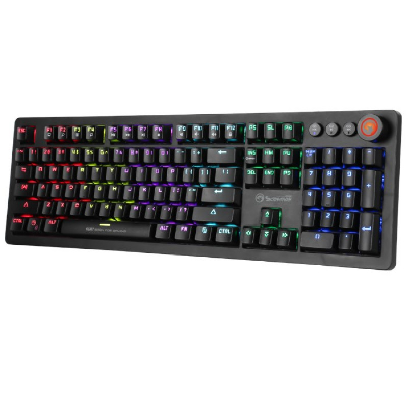 Marvo KG917 mechanical gaming keyboard, US layout, RGB, Jixian Blue switches, USB, black