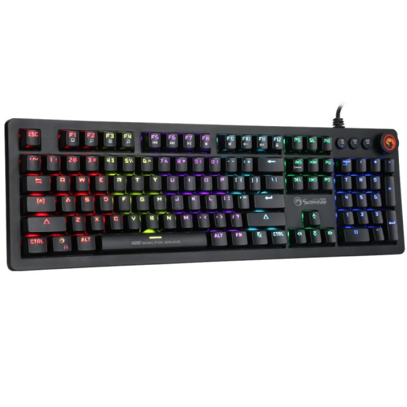 Marvo KG917 mechanical gaming keyboard, US layout, RGB, Jixian Blue switches, USB, black