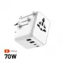 FIXED Voyager70W travel adapter, white