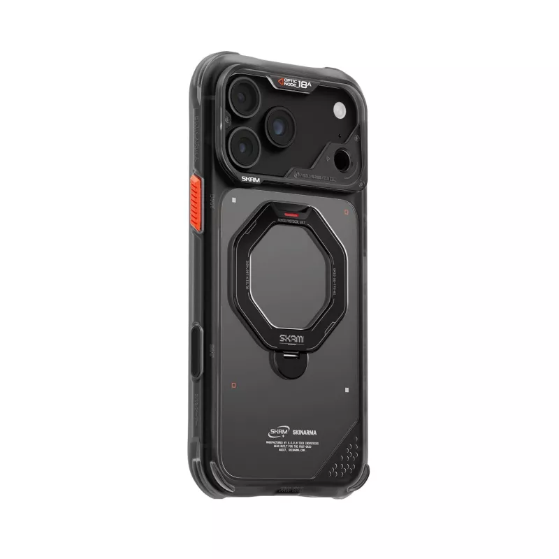 Skinarma Saturn Skin000485 case with MagSafe and RotatingKick Stand for iPhone 18 Pro Max / 17 Pro Max, black