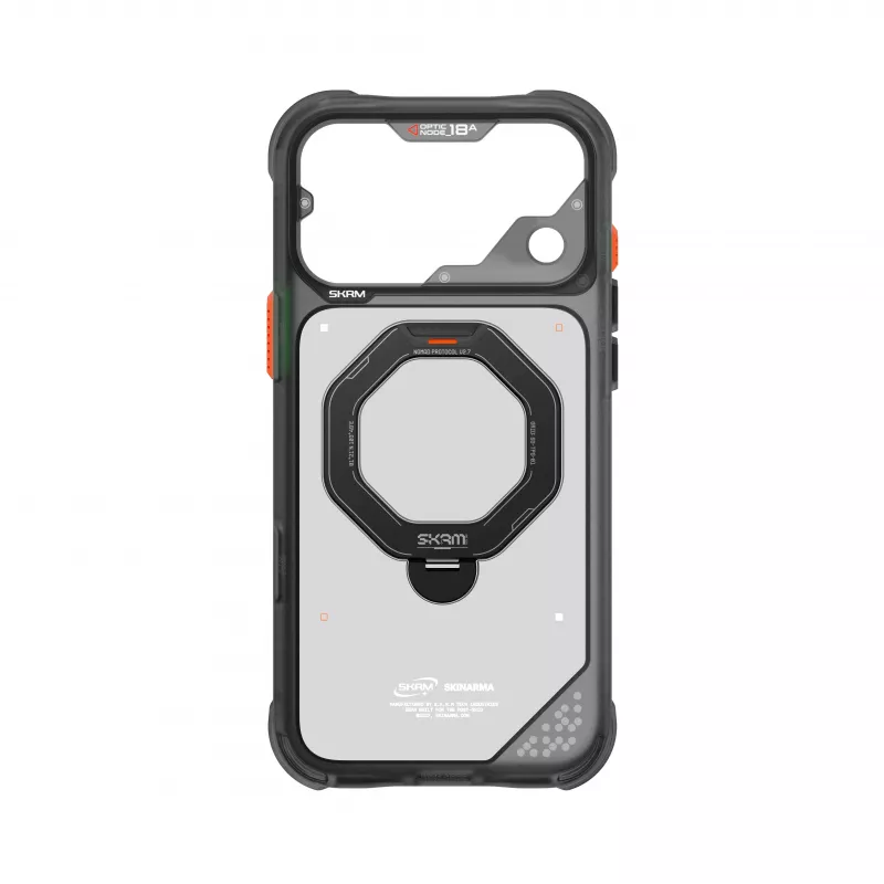 Skinarma Saturn Skin000485 case with MagSafe and RotatingKick Stand for iPhone 18 Pro Max / 17 Pro Max, black