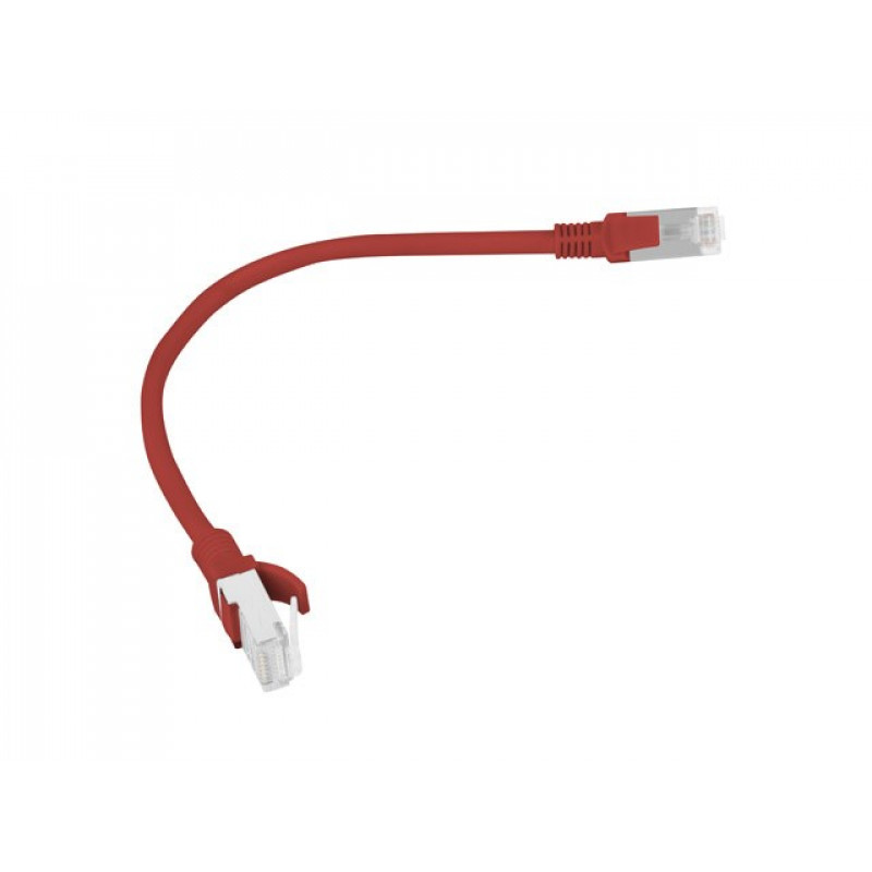 Lanberg PCU6-10CC-0025-R patch cord RJ45 Cat.6 U/UTP, 0.25 m, red
