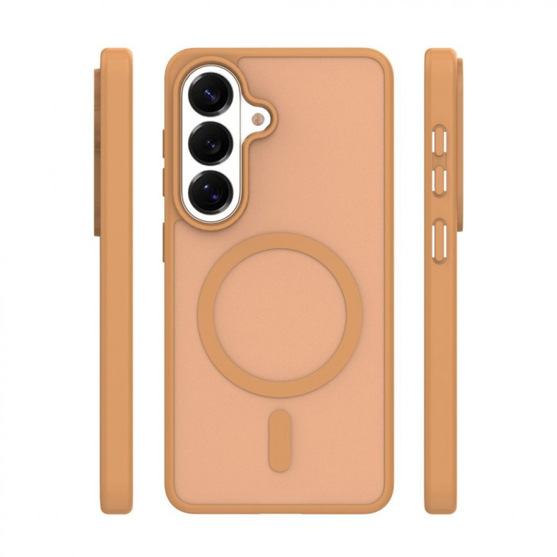iLike Mag Matt case for Samsung Galaxy A16 4G / A16 5G / A17 4G / A17 5G, large camera cutout, brown