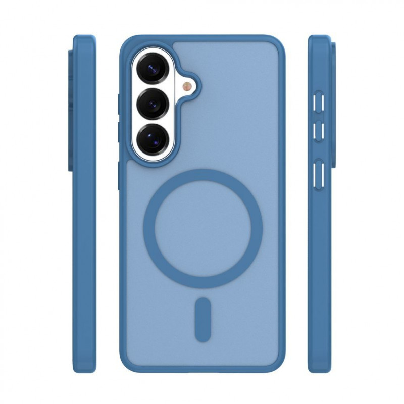 iLike Mag Matt case for Samsung Galaxy A16 4G / A16 5G / A17 4G / A17 5G, large camera cutout, dark blue
