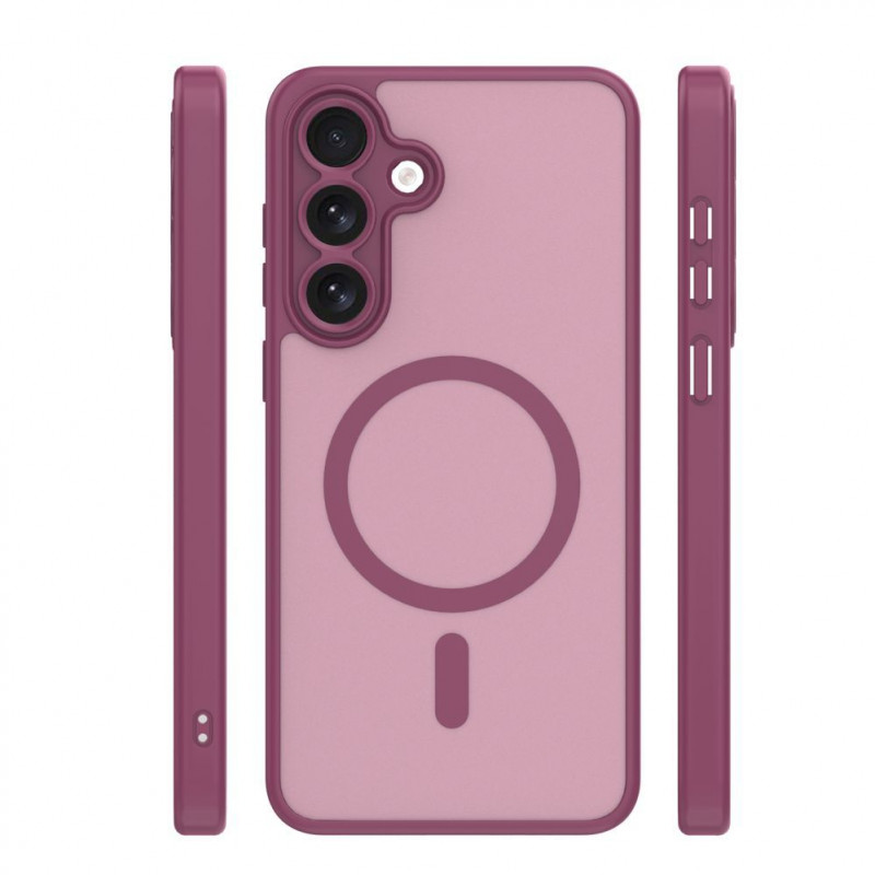 iLike Mag Matt case for Samsung Galaxy A16 4G / A16 5G / A17 4G / A17 5G, large camera cutout, maroon