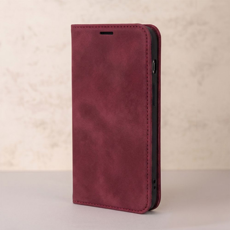 TFO Smart Suede case for iPhone 17 Pro Max 6.9 / iPhone 18 Pro Max 6.9, maroon