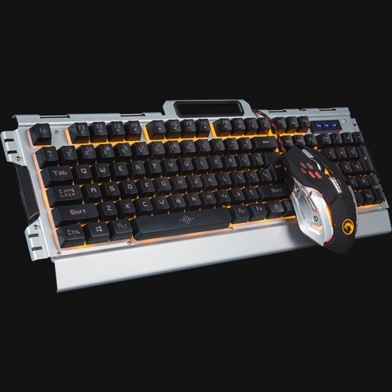 Marvo CM303 CZ keyboard, headset and mouse set, silver