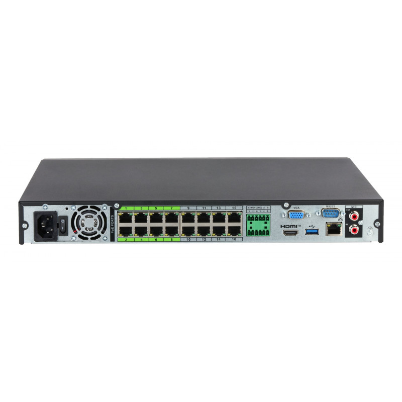 Dahua NVR5232-16P-EI2 IP network video recorder, 32 channels, 16 PoE, WizSense