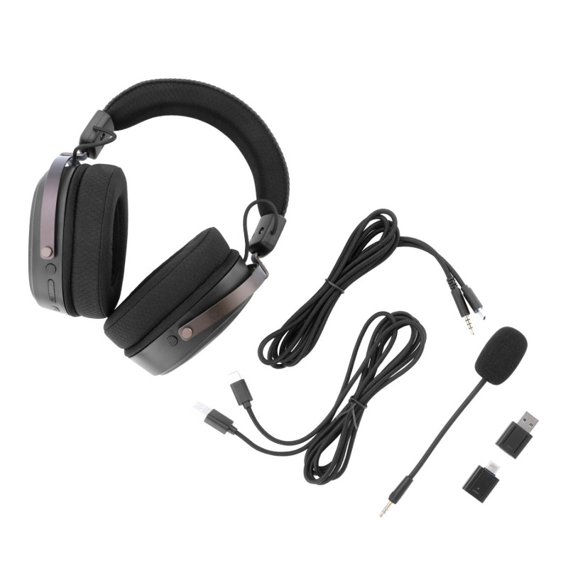 Redragon FURY WRS H831 wireless over-ear gaming headset, black