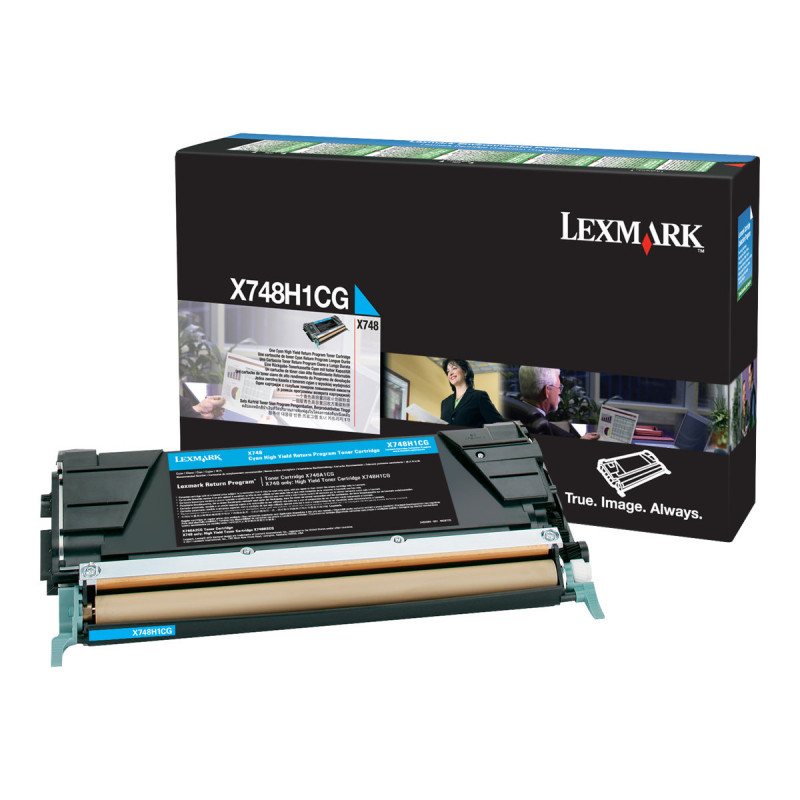 Lexmark X748H1CG toner cartridge for X748de, X748de LDS, X748de Statoil, X748dte, cyan