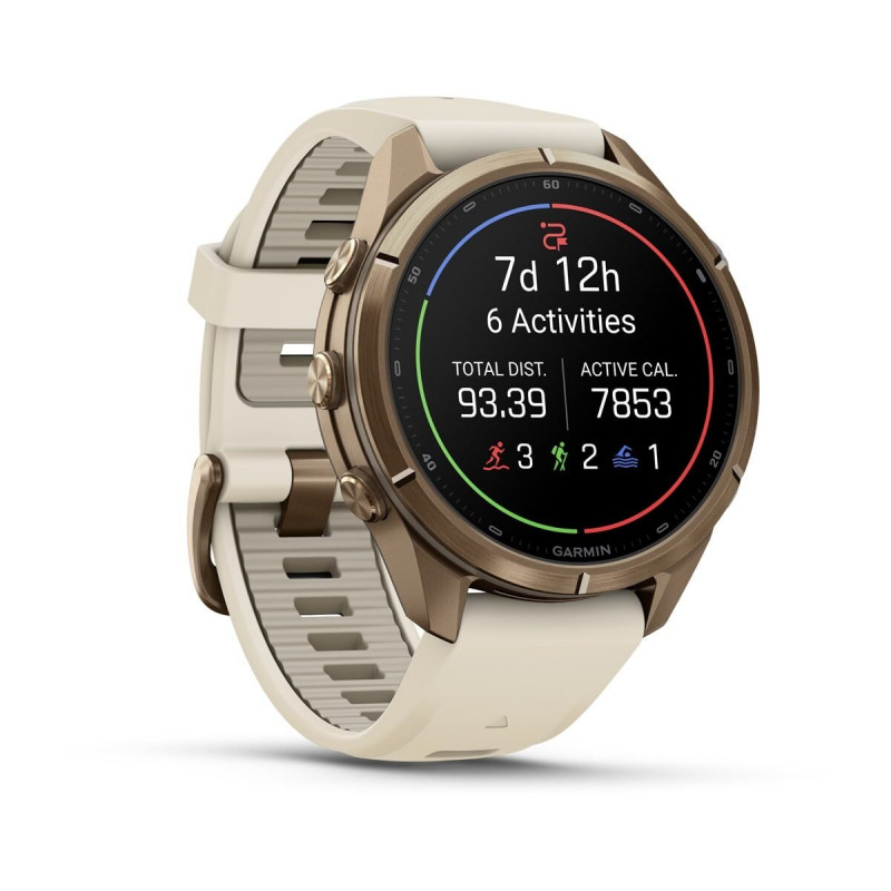 Garmin Fenix 9 Pro 010-04335-26 smartwatch, 43 mm, Autumn Gold titanium, cream/French grey silicone band