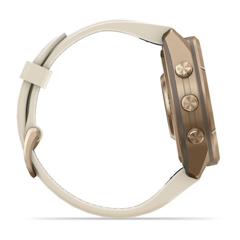 Garmin Fenix 9 Pro 010-04335-26 smartwatch, 43 mm, Autumn Gold titanium, cream/French grey silicone band