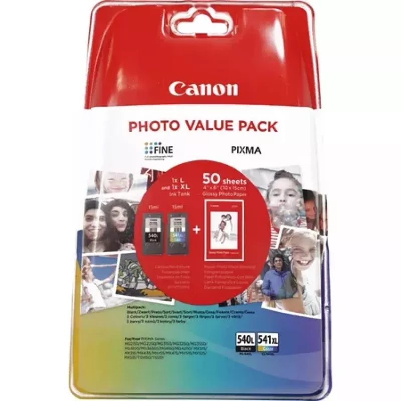 Canon PG-540L/CL-541XL Photo Value Pack ink cartridges (2 pcs), black + colour, 5224B007