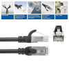 ACT FC2951 S/FTP CAT6A ultra-flex patch cable, 1.5 m, TPE, snagless, black