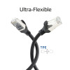 ACT FC2952 S/FTP CAT6A ultra-flex patch cable, 0.25 m, TPE, snagless, black