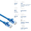 ACT FC1600 ultra-flex CAT6A U/UTP patch cable with RJ45 connectors, 0.5 m, TPE, snagless, blue