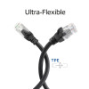 ACT FC1915 U/UTP CAT6A TPE ultra-flex patch cable with RJ45 connectors, snagless, 15 m, black