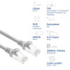 ACT FC2001 CAT6A S/FTP ultra-flex patch cable, 1 m, TPE, snagless RJ45, grey