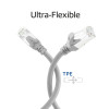 ACT FC2001 CAT6A S/FTP ultra-flex patch cable, 1 m, TPE, snagless RJ45, grey