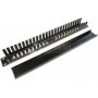 Wirewin KRP 1U BL 19" cable management panel with cover, black RAL9005