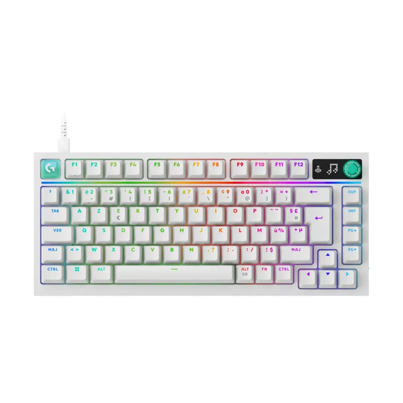 Logitech G316 X 75 keyboard, 920-014315, white, FR