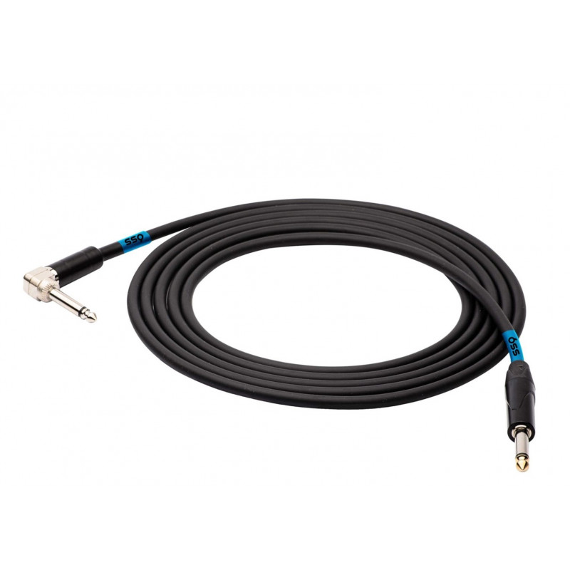 SSQ JMPJMK2 SS-1440 mono jack to mono jack (90 degree angle) cable, 2 m, black