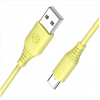 Tellur TLL155400 silicone USB to Type-C cable, 3A, 1 m, yellow