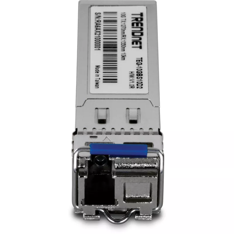 TRENDnet TEG-10GBS10D2 SFP+ transceiver module, 10G, single-mode, dual wavelength, LC, 10 km