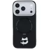 Karl Lagerfeld KF003216 Ring Stand 360 Choupette Head Pin MagSafe case for iPhone 18 Pro Max / 17 Pro Max, black