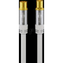 Goobay TV antenna cable, 135 dB (typ.), 4x shielded, 5 m, white, gold-plated