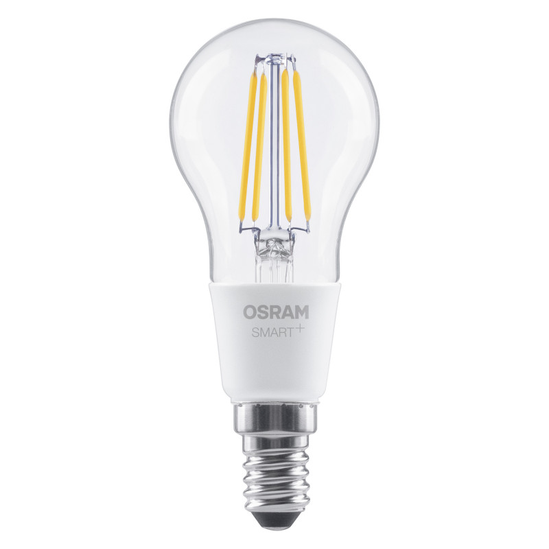 Osram SMART+ Matter Filament Classic P40 827 smart bulb, dimmable, E14, 4 W, warm white, Wi-Fi
