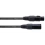 Cordial EM 5 FM XLR connecting cable, 3-pin XLR female to 3-pin XLR male, black