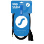 SSQ MIXLR1 SS-1816 audio cable, 3.5 mm stereo jack to 2x XLR, 1 m, black