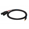 SSQ MIXLR1 SS-1816 audio cable, 3.5 mm stereo jack to 2x XLR, 1 m, black