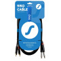 SSQ RCAJM1 SS-1427 audio cable, 2x RCA – 2x 6.3 mm mono jack, 1 m, black