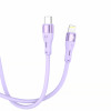Tellur silicone Type-C to Lightning cable, PD 30W, 1 m, purple