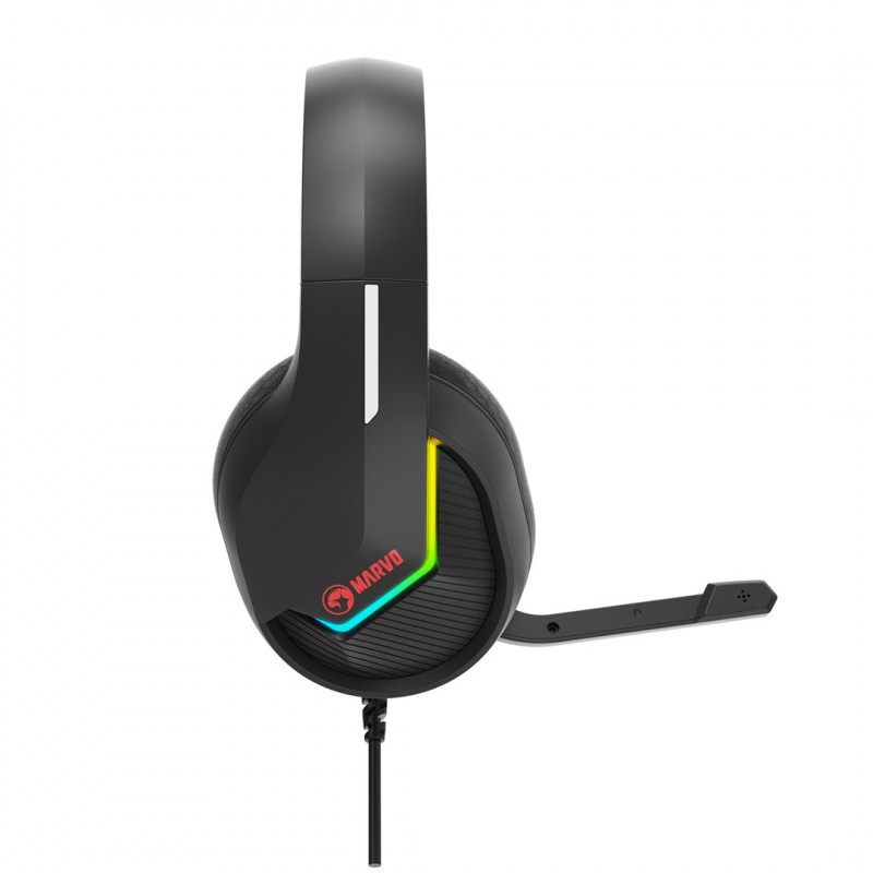 Marvo Tactic 40 H8618 BK gaming headset, wired, RGB, black