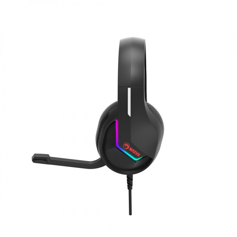 Marvo Tactic 40 H8618 BK gaming headset, wired, RGB, black