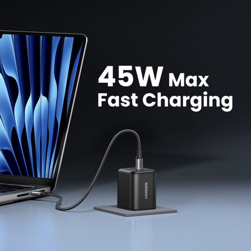 Ugreen X526 charger 45 W, 2 x USB-C, GaN, black