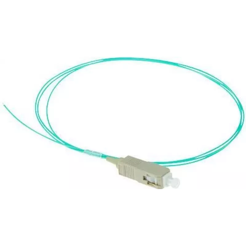 ACT RL8695 SC pigtail fibre optic cable, 1 m, OM3, LSZH, aqua
