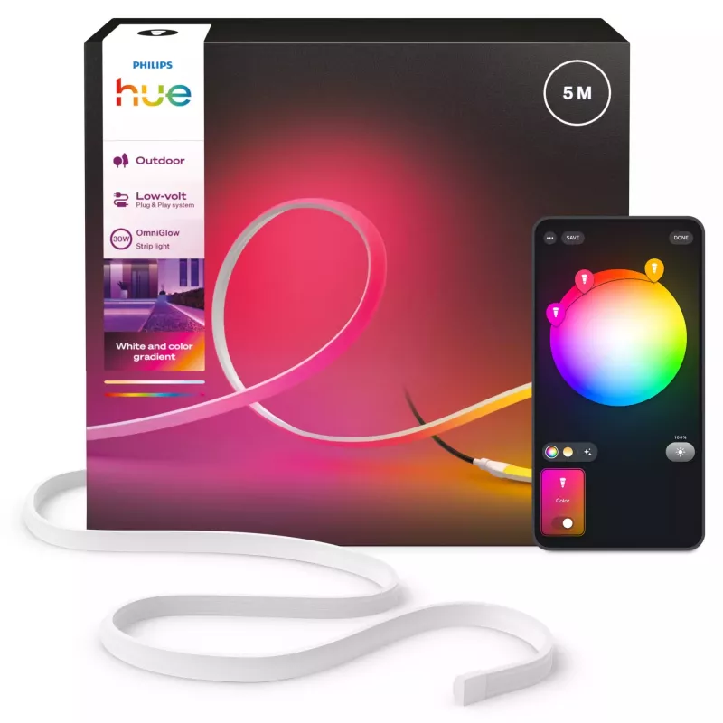 Philips Hue OmniGlow outdoor strip light, 5 m, EU