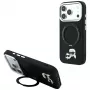 Karl Lagerfeld Ring Stand 360 Karl & Choupette Heads Pin case, MagSafe, for iPhone 18 Pro / 17 Pro, black