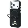 Karl Lagerfeld Ring Stand 360 Karl & Choupette Heads Pin case, MagSafe, for iPhone 18 Pro / 17 Pro, black