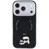 Karl Lagerfeld Ring Stand 360 Karl & Choupette Heads Pin case, MagSafe, for iPhone 18 Pro / 17 Pro, black